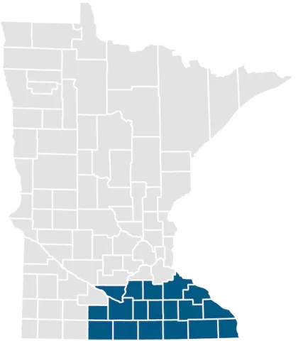 BluePlus Southeast county map