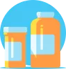 illustration of pill bottles