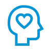 Heart in mind icon